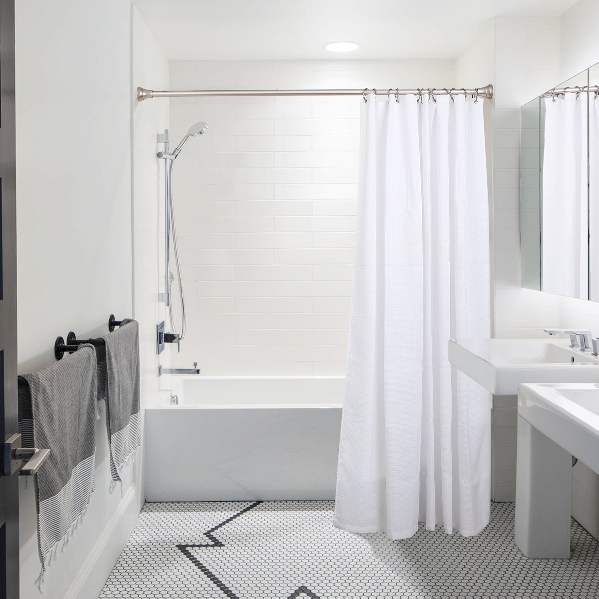 Zinc Shower Curtain Hook (Set of 12)